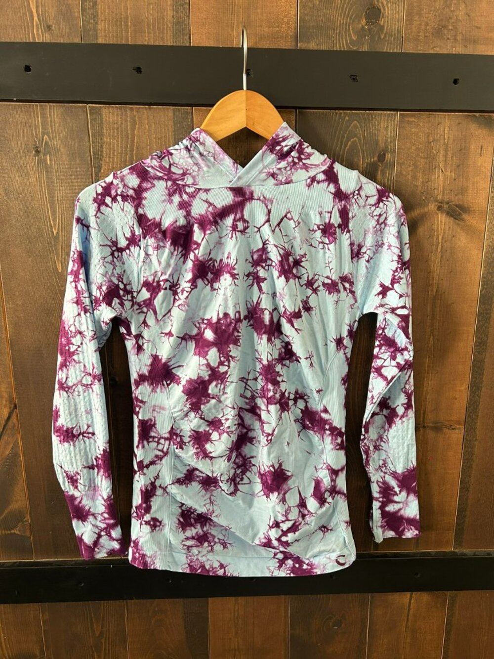 Climawear Seamless Long Sleeve Tie-Dye Stretch Hoodie Women's Size S